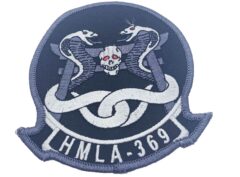 HMLA-369 Gunfighters Black Squadron Patch – With Hook and Loop