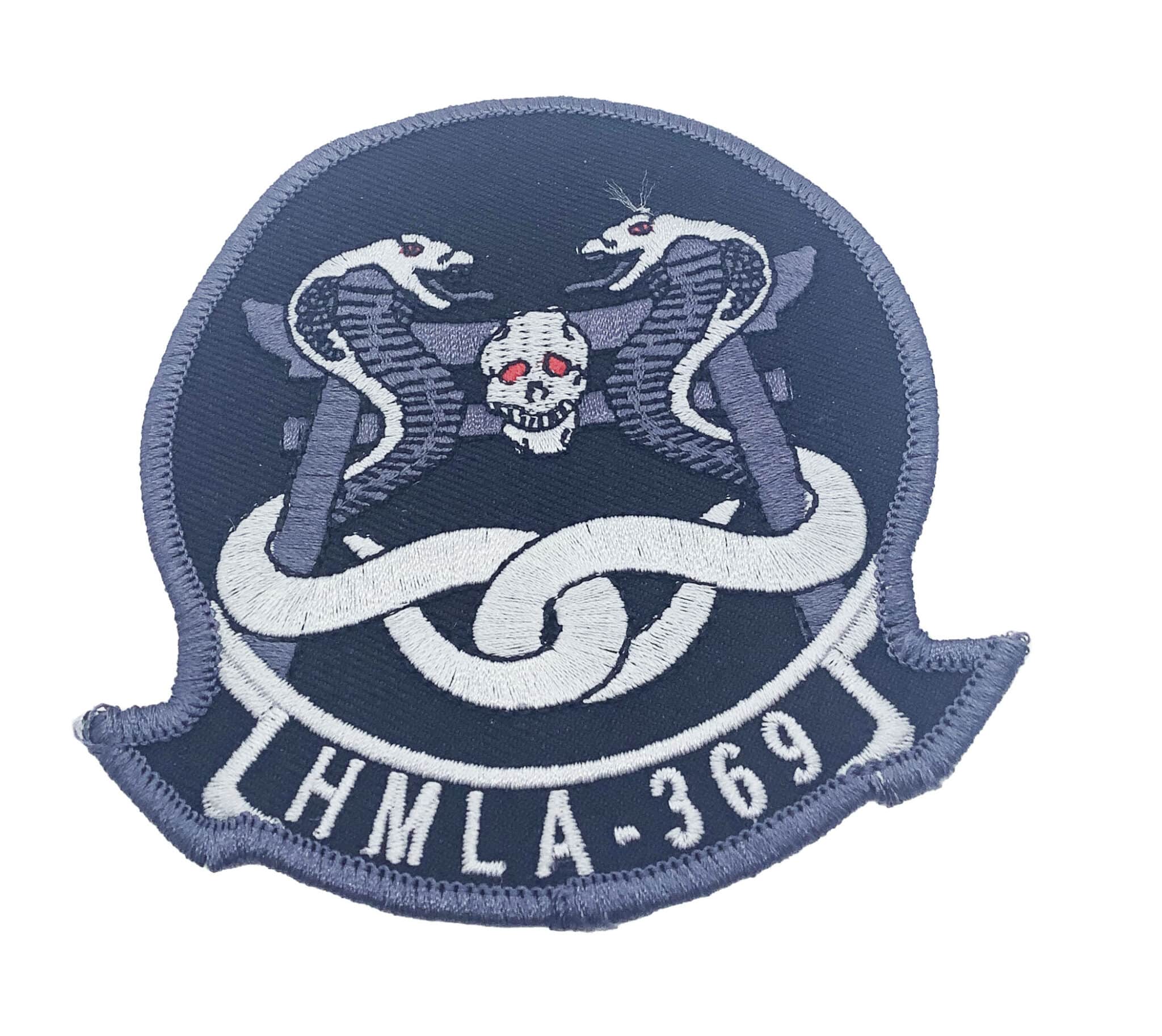 HMLA-369 Gunfighters Black Squadron Patch – With Hook and Loop