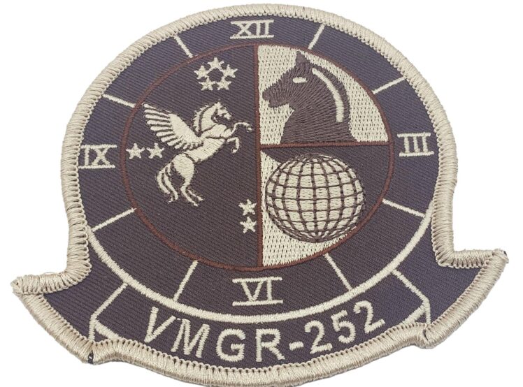 VMGR-252 Tan Squadron Patch – With Hook and Loop