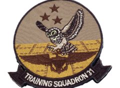 VT-31 Wise Owls Tan Squadron Patch – With Hook and Loop