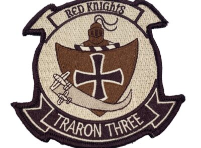 A 4" with Hook and Loop Squadron Patch of the VT-3 Red Knights  