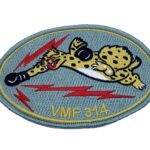 VMF-314 Bob's Cats Squadron Patch- No Hook and Loop
