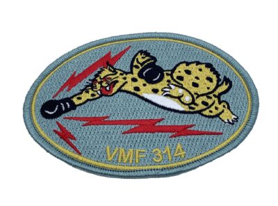 VMF-314 Bob's Cats Squadron Patch- No Hook and Loop