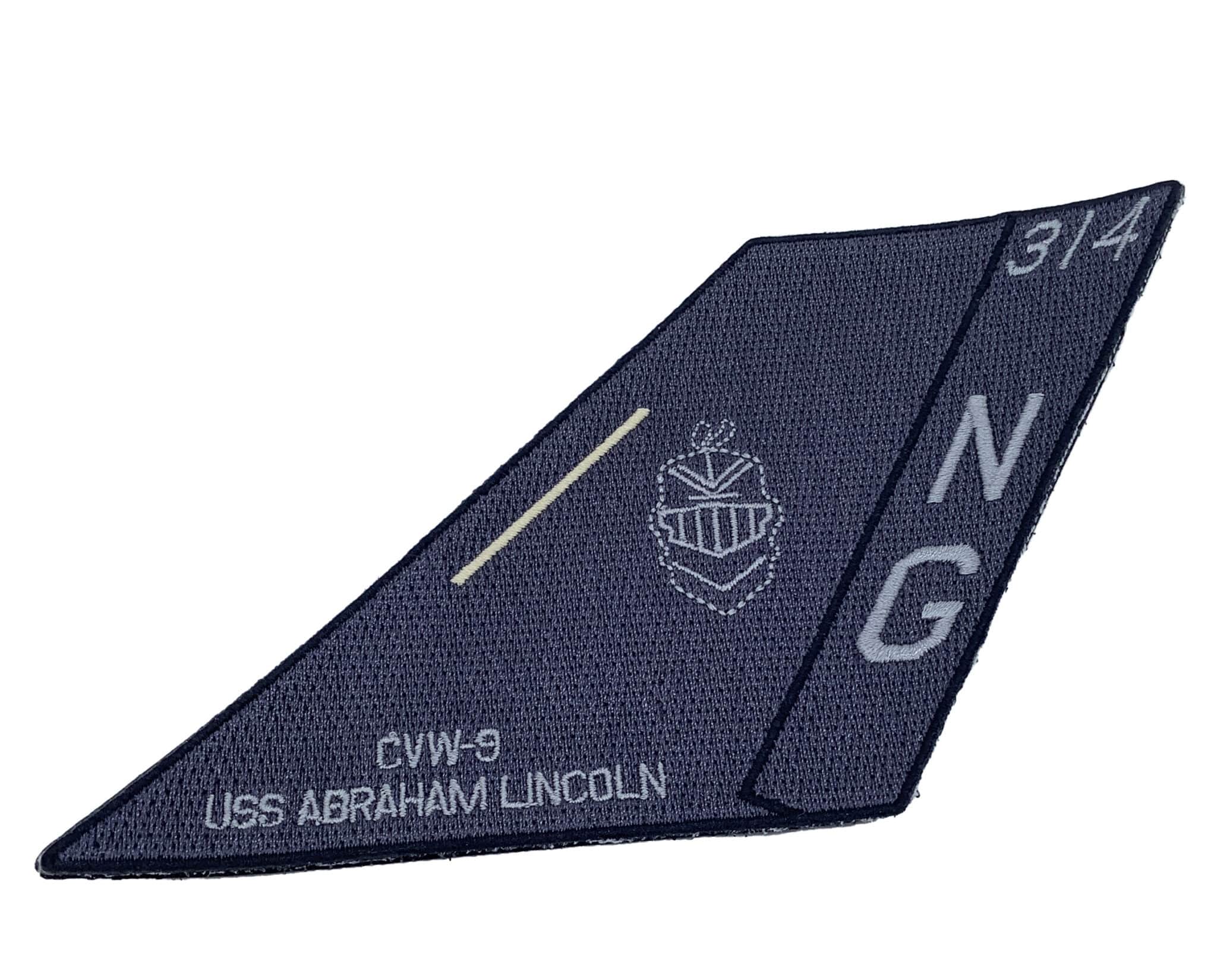 VMFA-314 Black Knights F-35 Tail Flash Patch - With Hook and Loop