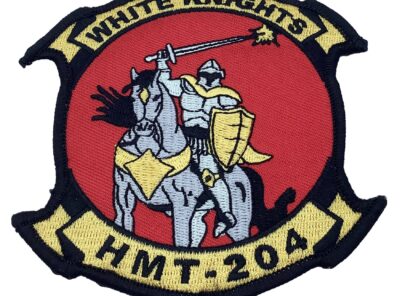 HMT-204 White Knights Patch - No Hook and Loop