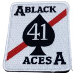 VF-41 / VFA-41 Black Aces Squadron Patch - With Hook and Loop