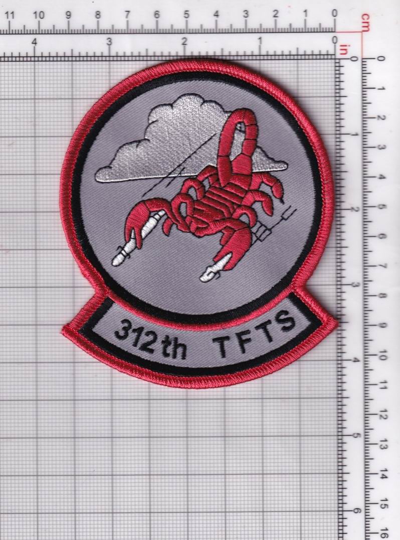 312th Tactical Fighter Squadron Patch – With Hook and Loop