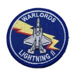 A 4" With Hook and Loop Shoulder Patch of the VMFAT-501 Warlords Lightning II.