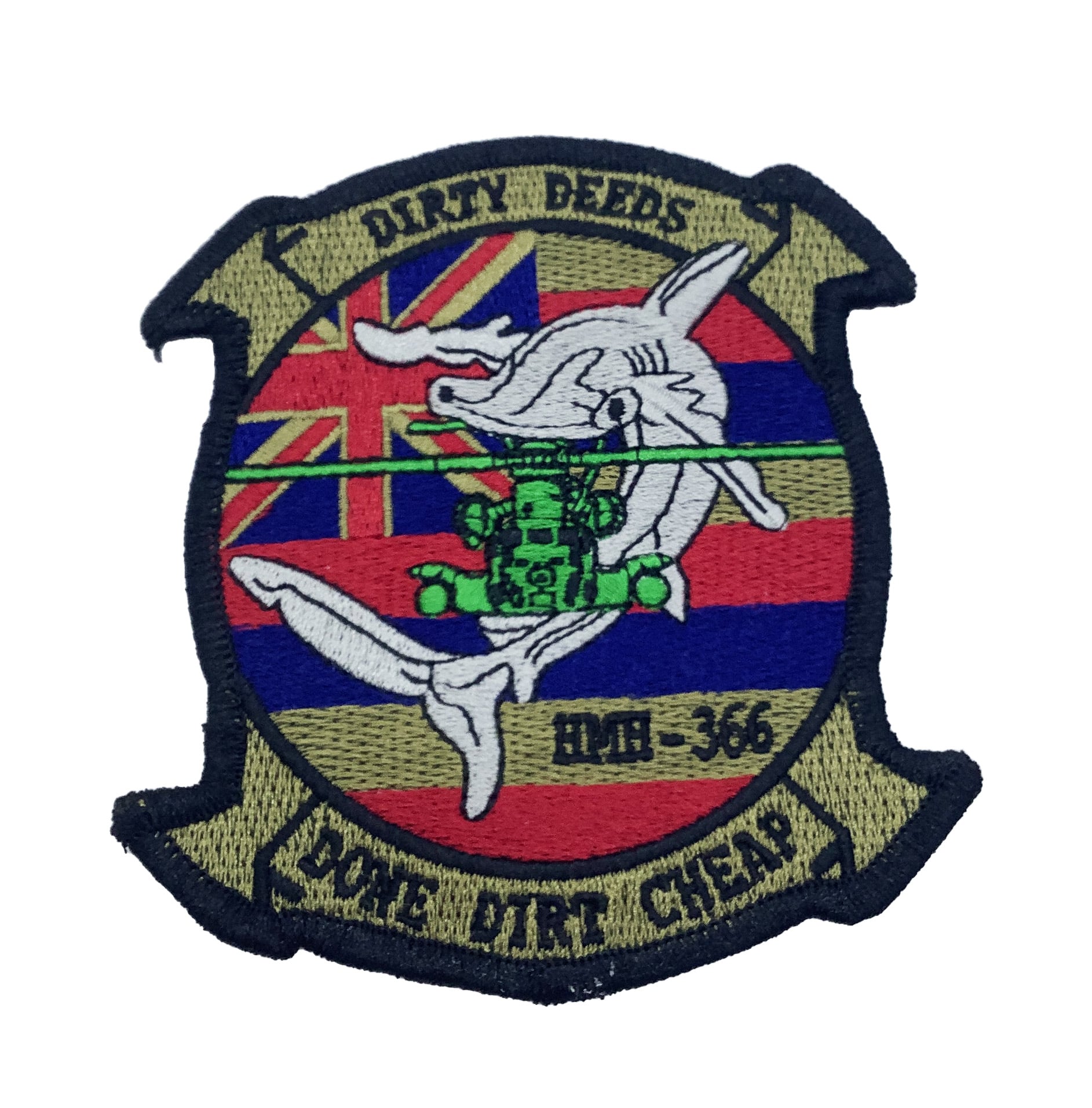 HMH-366 Dirty Deeds Patch – No Hook and Loop