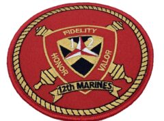 12th Marines Patch – No Hook and Loop