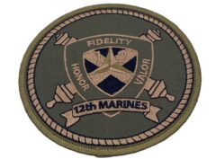 12th Marines Subdued Patch – No Hook and Loop