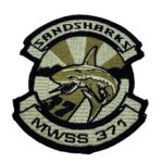MWSS-371 Sandsharks (Green) Patch – With Hook and Loop
