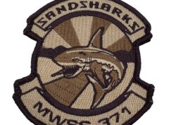 MWSS-371 Sandsharks (Tan) Patch – With Hook and Loop