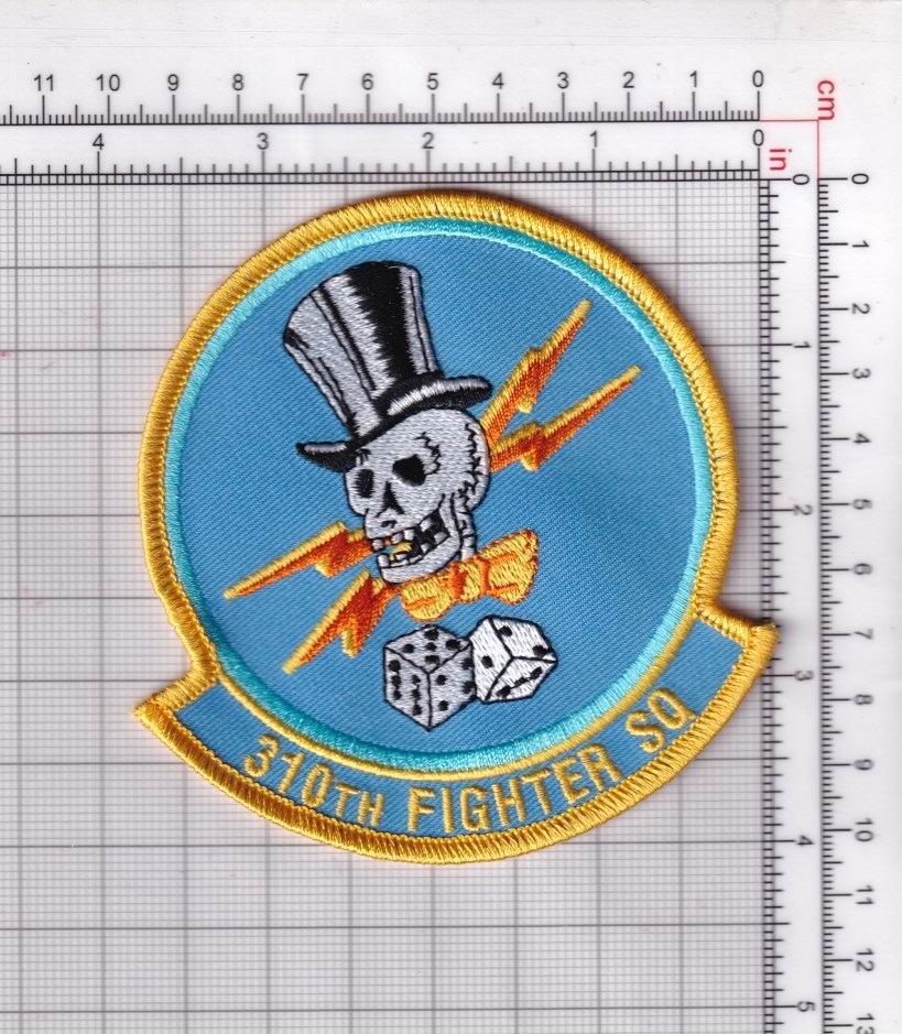 310th Fighter Squadron Patch – Plastic Backing