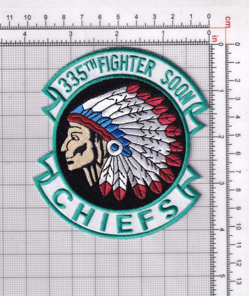 335th Fighter Squadron Patch – Plastic Backing