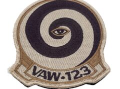 VAW-123 Screwtops Tan Squadron Patch – with Hook and Loop