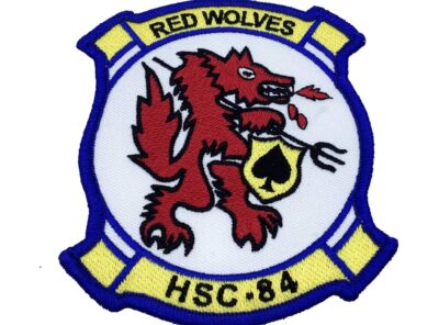 HSC-84 Red Wolves Patch - With Hook and Loop