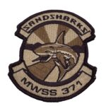 MWSS-371 Sandsharks (Tan) Patch – Plastic Backing