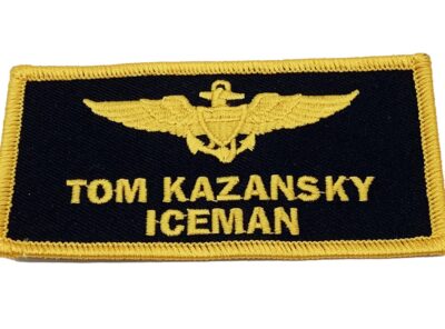LT Tom “Iceman” Kazansky TOPGUN Nametag Patch – Sew On
