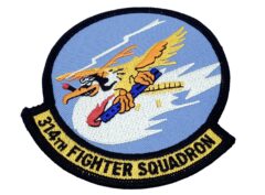 314th Fighter Squadron Patch – Plastic Backing