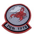 312th Tactical Fighter Squadron Patch – Plastic Backing