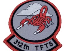 312th Tactical Fighter Squadron Patch – Plastic Backing