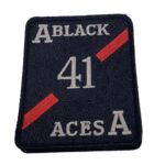 VF-41 / VFA-41 Black Aces (Black) Patch - With Hook and Loop