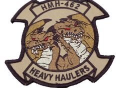 A 4" with Hook and Loop Squadron Patch of the HMH-462 Heavy Haulers.  ( 4") inches With Hook and Loop US Veteran Owned Business