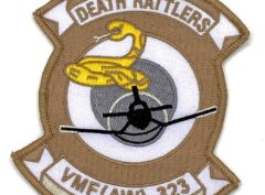 VMF(AW)-323 Death Rattlers Patch- Plastic Backing