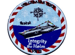 USS Gerald R. Ford CVN-78 Christmas Patch – With Hook and Loop