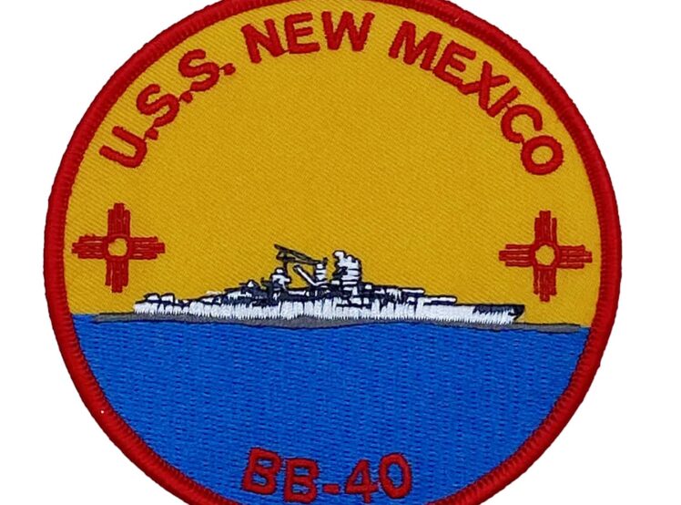 USS New Mexico BB-40 Patch - Plastic Backing