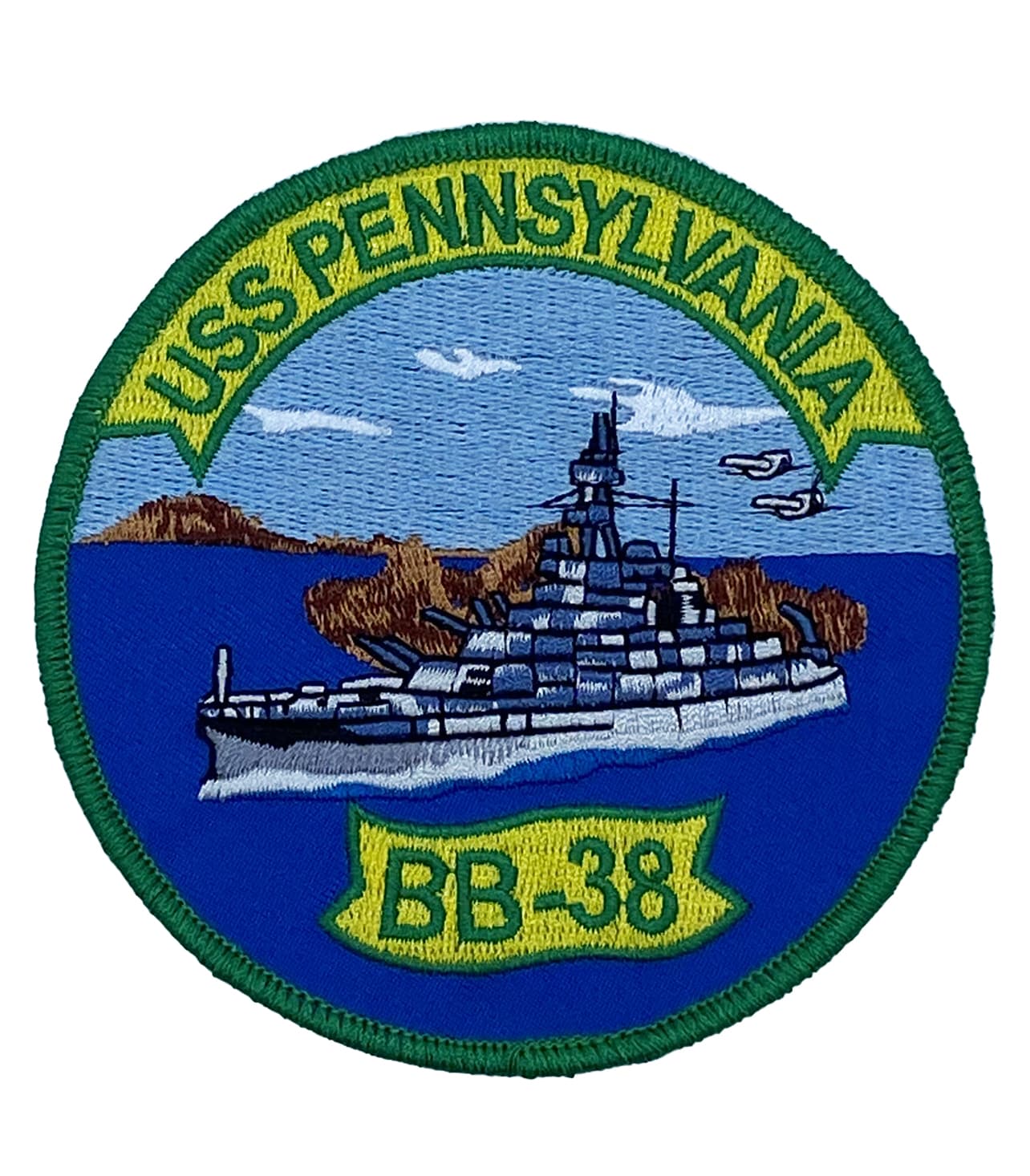 USS Pennsylvania BB-38 Patch – Plastic Backing
