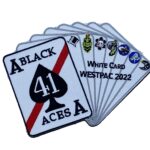 VFA-41 Black Aces White Card Westpac 2022 Patch - With Hook and Loop