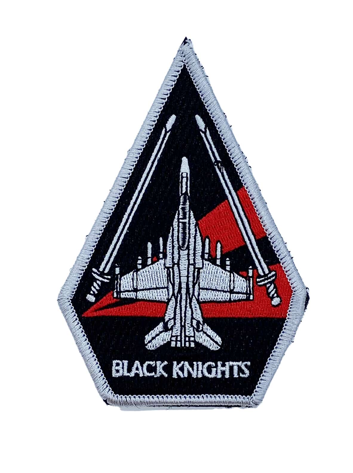 VFA-154 Black Knights Shoulder and Chest Patches Triangle - With Hook and Loop