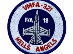VMFA-321 HellsAngels FA-18 Patch - With Hook and Loop