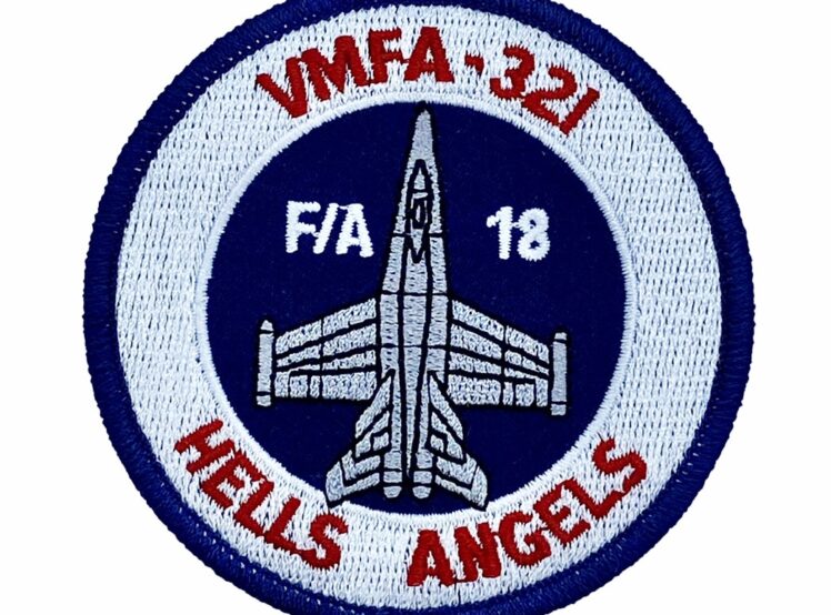 VMFA-321 HellsAngels FA-18 Patch - With Hook and Loop