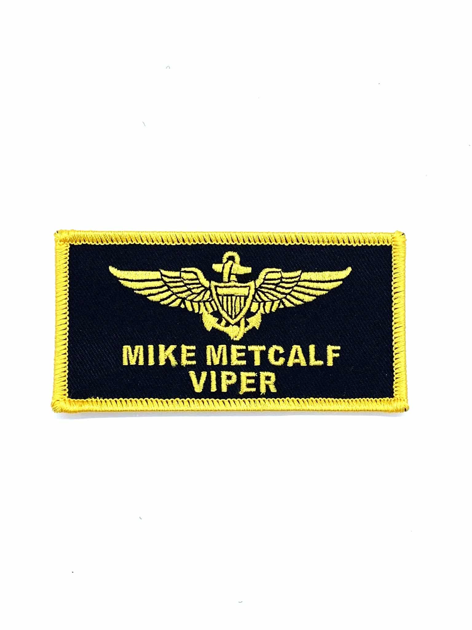 LT Mike Metcalf 'VIPER' TOPGUN Name Tag Patch- Hook and Loop