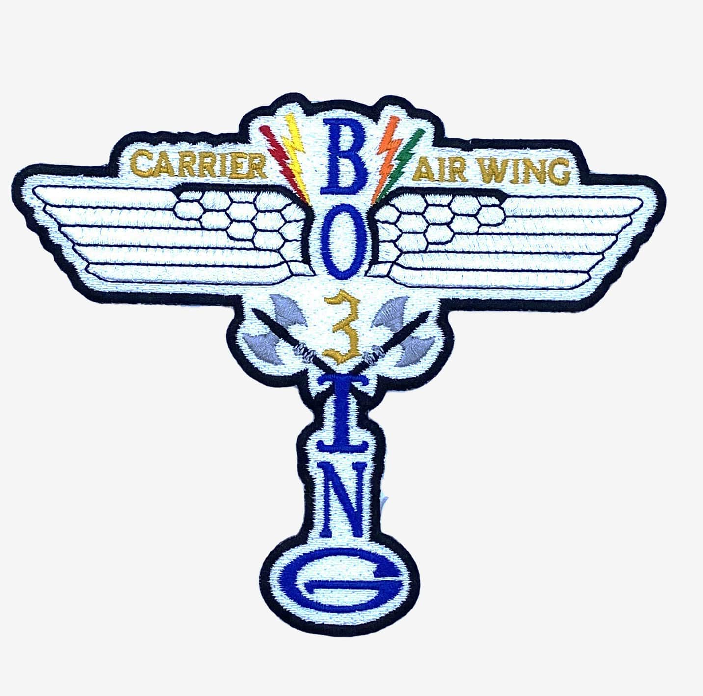 Carrier Air Wing CVW-3 Boeing Patch – Plastic Backing