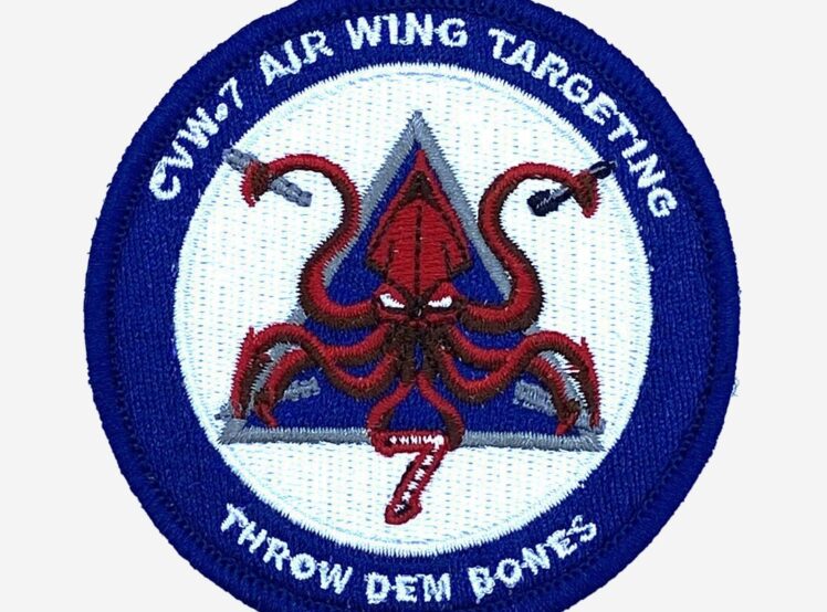 Carrier Air Wing CVW-7 Targeting Patch- With Hook and Loop