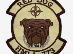HMLA-773 Red Dog Desert Tan Patch – Sew on, 4"