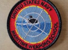 Maritime Weapons School Plaque, 14″ Mahogany