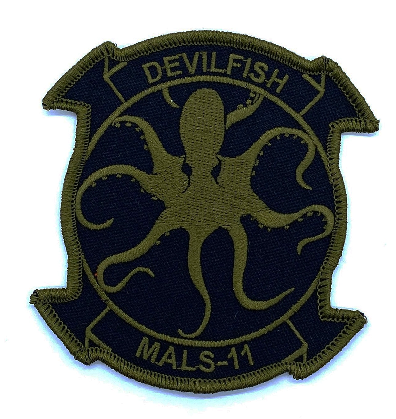 MALS-11 Devilfish 2022 OD Green Patch –Sew on, 4"