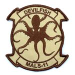 MALS-11 Devilfish 2022 Tan Patch –With Hook and Loop, 4"