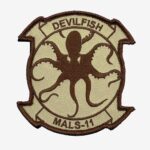 MALS-11 Devilfish 2022 Tan Patch –Sew on, 4"