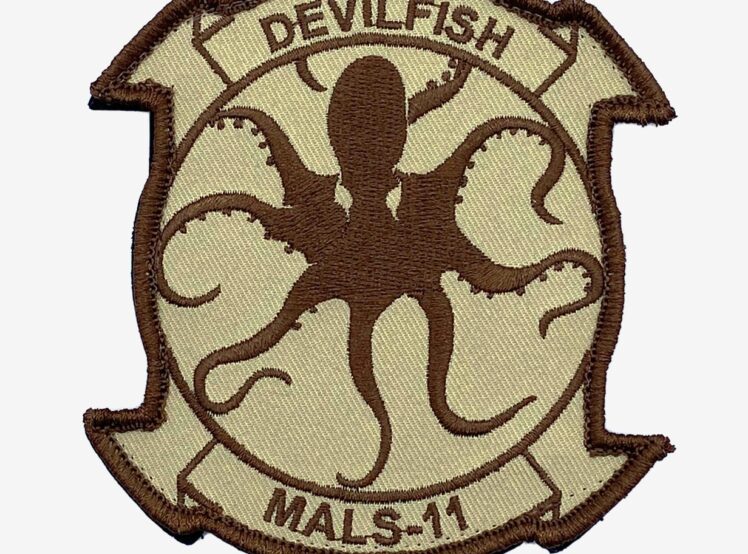 MALS-11 Devilfish 2022 Tan Patch –Sew on, 4"