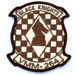HMM-264 Black Knights (Brown) Patch – With Hook and Loop