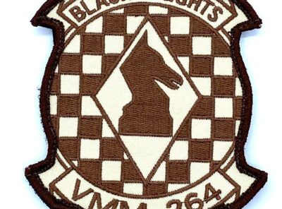 HMM-264 Black Knights (Brown) Patch – With Hook and Loop