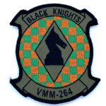 HMM-264 Black Knights (Green) Patch – With Hook and Loop