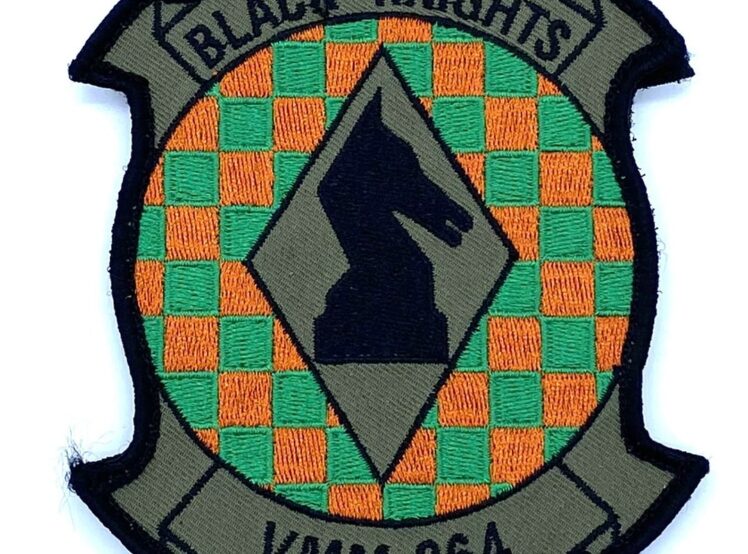 HMM-264 Black Knights (Green) Patch – With Hook and Loop