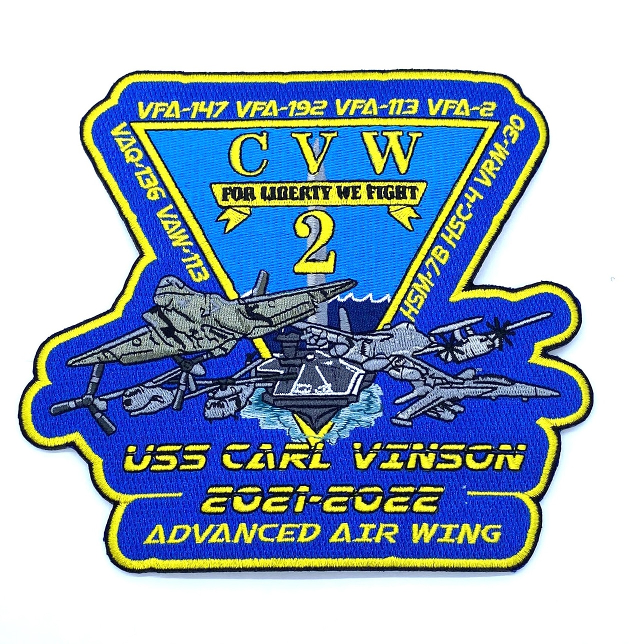 USS Carl Vinson 2021-22 Cruise Patch –Plastic Backing